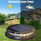 Solar Ground Lights LED Warm White 17 Beads IP68 Outdoor Landscape Disk Light for Pathway Yard Deck Patio Walkway (8 PCS) - Image 5