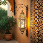 Moroccans Hollow Out Holders Antique Decorative Hanging Lamp for Wedding Parties Eid Ramadans Event Moroccans Theme Candleholder - Image 4