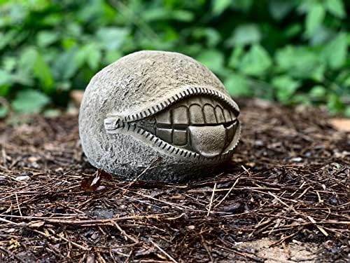 OLOMA Zippy mouth ornament Smiling face decoration Bust garden statue Outdoor face sculpture Minimalistic sphere decor Concrete ball figure Modern sculpture for home Minimalistic figurine - Image 6