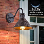Tarentlight Gooseneck Outdoor Wall Sconce 1-Light E26 Socket Farmhouse Wall Mount Porch & Patio Lights,9.3Inch Width Casting Aluminum Shade,Oil Rubbed Bronze,Easily Installed in Outdoor and Indoor. - Image 2