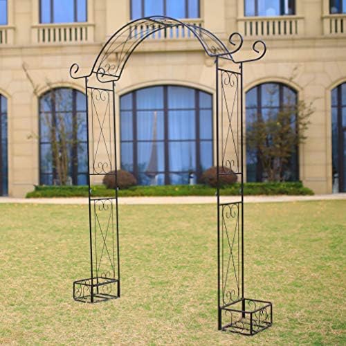 Steel Garden Arch, 7'1" High x 5'1" Wide, Garden Arbor for Various Climbing Plant, Outdoor Garden Lawn Backyard - Image 3