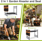 Garden Kneeler and Seat with Umbrella,Heavy Duty Gardening Bench and Stool - Image 7