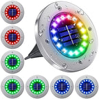 NFESOLAR Solar Ground Lights Outdoor with 16 LEDs Multi-Color for Outdoor by NFESOLAR
