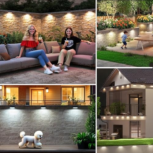 rosykite LED Retaining Wall Lights 8-Pack, 7 Inch 5W Hardscape Paver Lights, 5CCT 2200K-5000K, 270° Rotatable Low Voltage 12-24V Outdoor Step Lights, ETL Listed Landscape Lights for Deck Stairs Patio - Image 3
