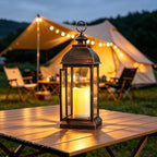 WRalwaysLX 15 inch H The Door-Open Decorative Lantern with flameless LED Candle Light, Outdoor/Indoor LED Lantern, wtith Timer Candle，Plastic with Bronze Undertones.USE 2C Battery(not Include) by WRalwaysLXHome