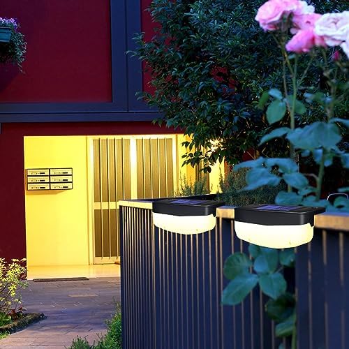 LED Solar Step Lights, 18 Pack Solar Deck Lights Outdoor IP65 Waterproof Pool Side Lighting Decor for Stairs Fence Yard Driveway Pathway Yard Backyard, Cold White - Image 4
