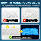 PoYang 2000pcs Glow in The Dark Rocks Outdoor Decor, White, 2.4 lbs/Bag - Image 3