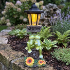 Solar Frog Garden Decor,Frog Solar Lights Outdoor Garden Statue - Image 6