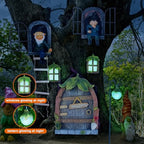 7 Pcs Fairy Garden Accessories Tree Hugger Gnome Statue Tree Faces - Image 5