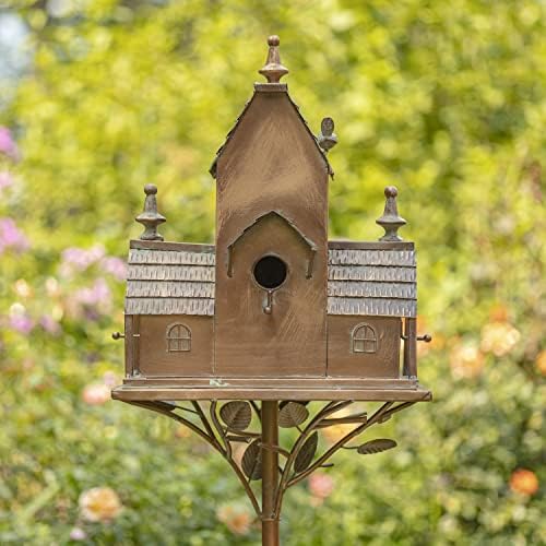 Zaer Ltd. Large Copper Colored Multi-Birdhouse Stakes, Room for 5 Bird Families in Each (XL Country Farm Home Colorado) - Image 7