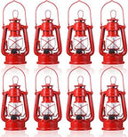 Hortsun 8pcs 8inch Red Vintage LED Hurricane Lantern Battery Operated Lamp by Hortsun