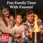 Houswise Smokeless Tabletop Fire Pit Outdoor - 8 Inch Mini Fire Pit, Wood Pellet Table Top Firepit, Portable Table Top Pit for Outside Patio, Small Pits Patio Heater Stove, Tabletop Firepit - Image 3