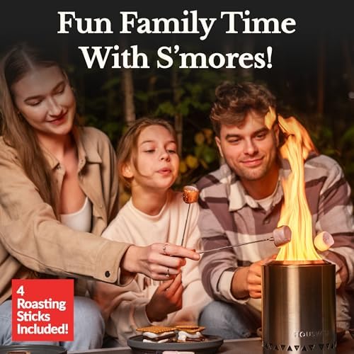Houswise Smokeless Tabletop Fire Pit Outdoor - 8 Inch Mini Fire Pit, Wood Pellet Table Top Firepit, Portable Table Top Pit for Outside Patio, Small Pits Patio Heater Stove, Tabletop Firepit - Image 3