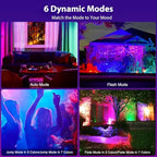 Olafus 4-Pack 40W RGB Flood Lights with Remote, Warm White LED Flood Light - Image 3