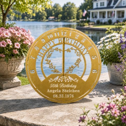 Personalized Anniversary Sundial, Custom Milestone Gift for Couples by EFCUSTOMFC