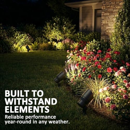 12V LED Outdoor Landscape Spotlights Black 2 Pack - Image 7