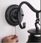 Kerosene Lantern Pull Chain Sconce Vintage Lantern Wall Lamp,Metal Transparent Glass Lampshade - Image 5