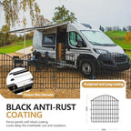 10 Panels Garden Fencing Animal Barrier with Lock, 24in (H) x 20ft (L) No Dig Dog Fence Outdoor for Yard Rustproof Decorative Fences Tall Metal Panel Wire Border Rabbit Ground Stakes - Image 5