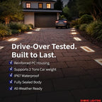SHONELIGHTING 4x8 Solar Ground Lights, 3500K Paver Light, Warm White, 2Pack - Image 3