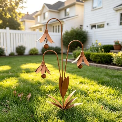 Triple Bluebells Garden Stake by Boniuluc