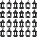 Vela Lanterns Tea Light Candle Holders, Mini Table Centerpieces, Black by VelaCandleLanterns