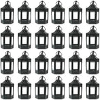 Vela Lanterns Tea Light Candle Holders, Mini Table Centerpieces, Black by VelaCandleLanterns