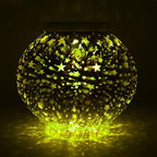Mosaic Glass Solar Table Light, Waterproof Color Changing Mood Night Lights Solar Outdoor Table Lamp for Bedroom Party Garden Patio Yard Decoration Lighting (3D Stars) - Image 6