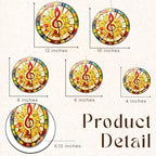 Music Note Acrylic Suncatcher 6 Inches, Fall Decoration Indoor Outdoor, Bedroom Porch Decor, Stained Glass Effect Window Hanging, Colorful Treble Clef Ornament, Musician Teacher Gift - Image 3