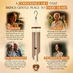 32 inch Golden DIY Photo Insert Memorial Wind Chimes for Loss of Loved One - Image 7