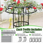 Quibbay 41.3 Inch Mushroom Top Garden Trellis for Climbing Plants,2 Pack - Image 4
