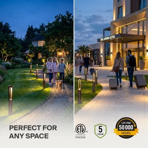 ASD Low Voltage Landscape Lighting, Outdoor Bollard Pathway Lights 5 Color - Image 2