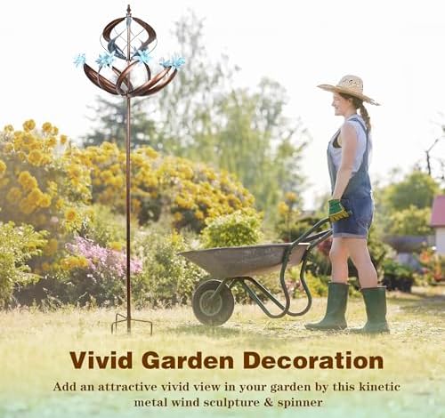 Wind Spinners Outdoor Metal - 86" Height Extra Large Kinetic Wind Spinner Sculpture for Yard and Garden, Ideal Gifts for Birthday, Anniversary and Housewarming - Image 3