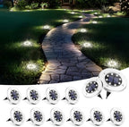 SOLPEX Solar Lights Outdoor Waterproof, 12 Pack Solar Ground Lights, Solar Garden Lights Landscape Lighting for Pathway Driveway Patio Backyard Walkway (Cool White) by Solpex