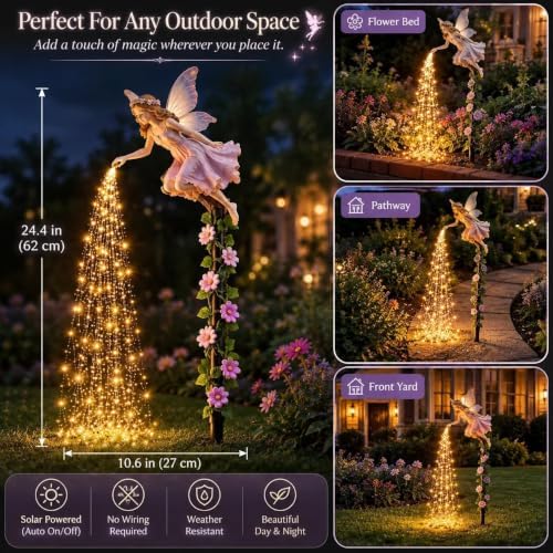 Fairy Sprinkling Magic Dust Garden Light Fairy Garden Accessories Outdoor - Image 7