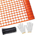 PotatoLife 4'x100' Plastic Mesh Safety Fence with 100 Zip Ties, Orange by PotatoLife