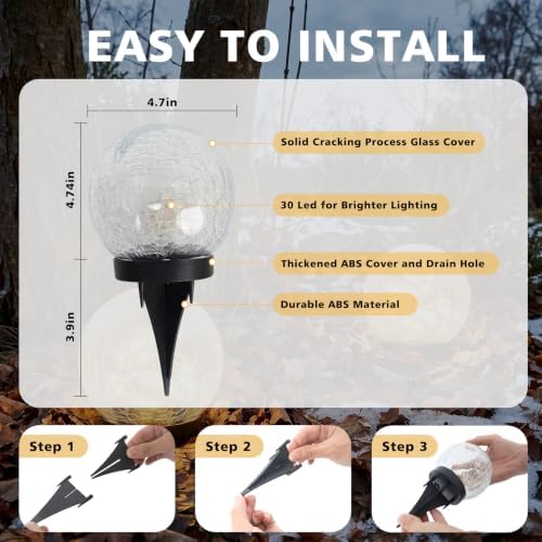 Solar Garden Lights, IP44 Waterproof (Colorful, 2-Pack) - Image 3