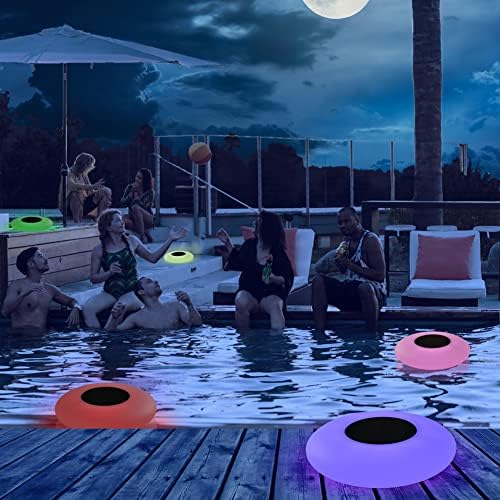 GEEDIAR Floating Pool Lights Solar Swimming Pool Light with 16 Color Changing Outdoor Decorations Light Waterproof LED Lights for Patio,Garden and Pool… - Image 6