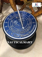 Nautical-Mart Garden Sundial Wooden Round Display Base For Outdoor Sundials Stand Pedestal Decorative & Collectibles - Image 2