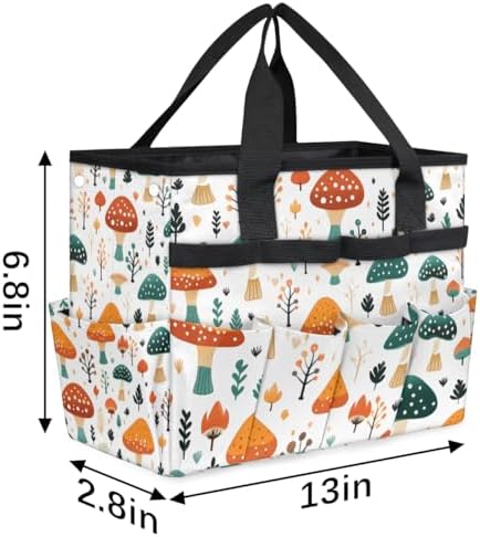 Other Plants Garden Tool Bag Tote for Men Women Multiple Pockets Wide Mouth Heavy Duty Waterproof Tool Organizer Bag for Outdoor Lawn Yard Portable Gardening Storage With Elasticbands - Image 2
