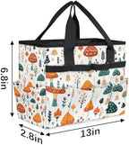 Other Plants Garden Tool Bag Tote for Men Women Multiple Pockets Wide Mouth Heavy Duty Waterproof Tool Organizer Bag for Outdoor Lawn Yard Portable Gardening Storage With Elasticbands - Image 2