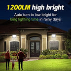 intelamp 4400mAh Solar Flood Lights 2 Pack Outdoor Solar Security Light - Image 2