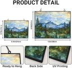 Customized Rectangle Moutain Landscape Stained Glass Window Hanging, Suncatcher for Women, Stained Glass Window Decor Perfect Home Décor - Image 3