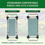 LUCKYERMORE Upgraded Garden Kneeler and Seat, Gardening Stool Kneeling Bench for Gardening with Tool Pouch, Wider&Softer EVA Kneeling Pad, Gardening Gifts for Parents Seniors, Lightweight & Heavy Duty - Image 4