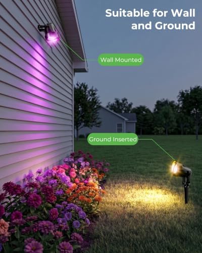 Halloween RGBW Spotlight Outdoor with APP & Remote Control, 4 Pack - Image 5