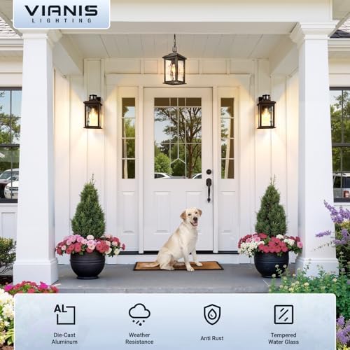 VIANIS Motion Sensor Outside Light for House, Aluminum Porch Lights Outdoor - Image 2