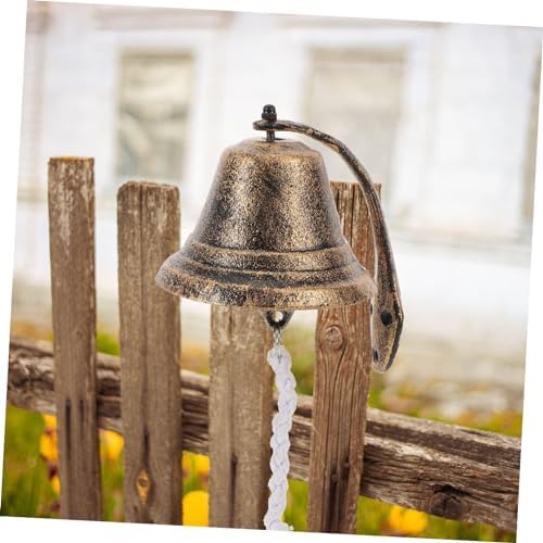 Vintage Cast Iron Wall-Mounted Doorbell Charming Dinner Bell for Indoor and Outdoor Use Rustic Iron Design for Cafes Homes Gardens and Churches - Image 7