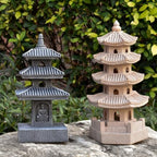 Solar Pagoda Garden Statue LED Zen Decor for Outdoor Yard - Image 7