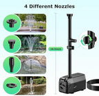 POPOSOAP Solar Fountain Pump, 45W Solar Pond Pump Kit with 340GPH Flow Rate Adjustable, PVC Tubing Solar Powered Water Pump for Outdoor Fountains, Garden, Ponds, Pools, Fish Tank, Backyard P145H - Image 4
