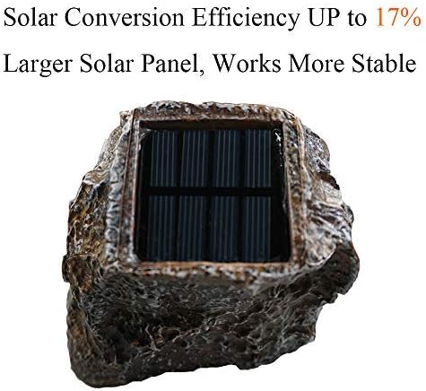 SunKite Solar Powered Rock Light, 2 Pack 10 LED Waterproof Garden Stone Lights Outdoor Landscaping Spotlights, Yard Patio Pathway Driveway Landscape Rock - Image 5