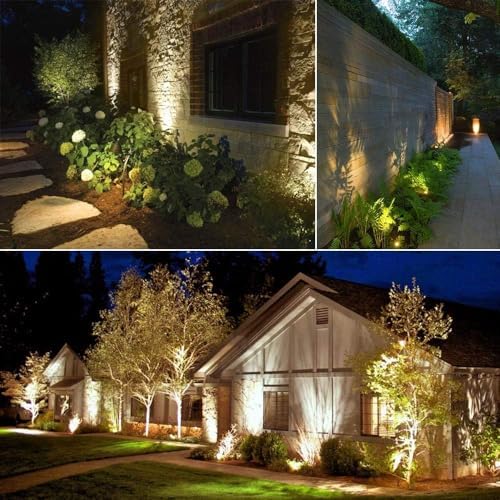 SUNTHIN Outdoor Landscape Lighting, 12 Pack LED Spot Lights Kit, Warm White - Image 6
